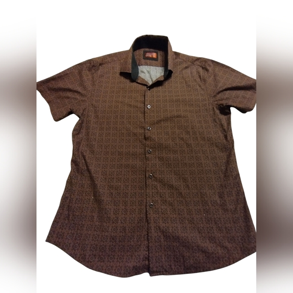 Consequence Other - EUC Consequence Men's Brown Black Patterned Short Sleeve Button Down Shirt LG